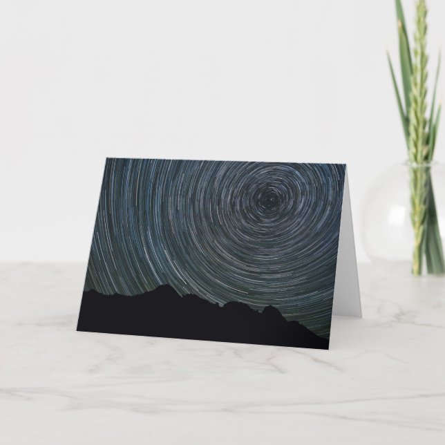 Star Trails Around Polaris | Ingalls Pass Card (Front)