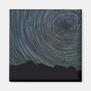 Star Trails Around Polaris   Ingalls Pass Magnet