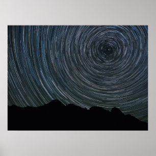 Star Trails Around Polaris   Ingalls Pass Poster