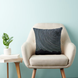 Star Trails Around Polaris   Ingalls Pass Throw Pillow