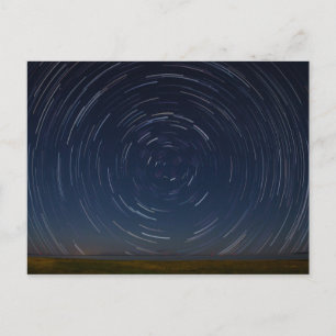 Star Trails Over Lake Huron at St. Ignace, MI Postcard