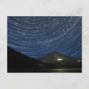 Star Trails Over Mount Hood at Trillium Lake OR Postcard