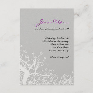 STAR TREE Bar Bat Mitzvah Party Reception Card