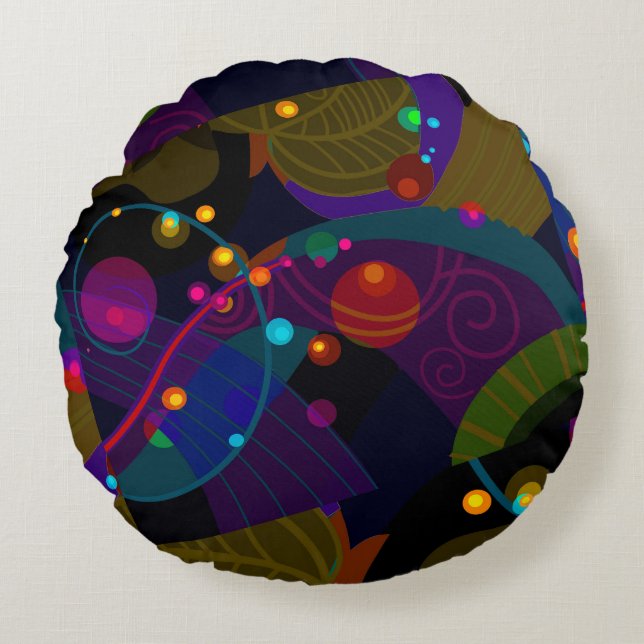 Star tree round pillow (Front)