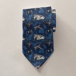 Star Wars | Blue Vehicle Classic Pattern Tie<br><div class="desc">This classic Star Wars design features the Millennium Falcon,  Tie Fighter and X-Wing Starfighter in a blue toss pattern.</div>
