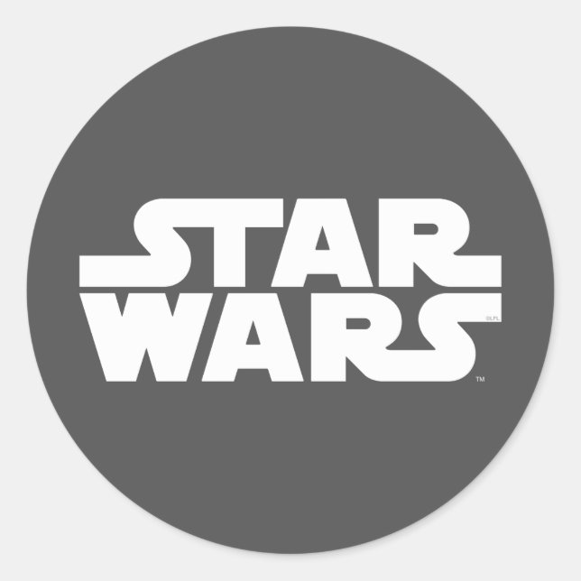 Star Wars Bold Logo Classic Round Sticker (Front)