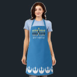 Star Wars "Happy Hanukkah" Lightsaber Menorah Apron<br><div class="desc">Check out these lightsabers lit with short flames in the form of a menorah with "Happy Hanukkah" written below!</div>