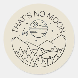 Star Wars   That's No Moon Endor Landscape Classic Round Sticker