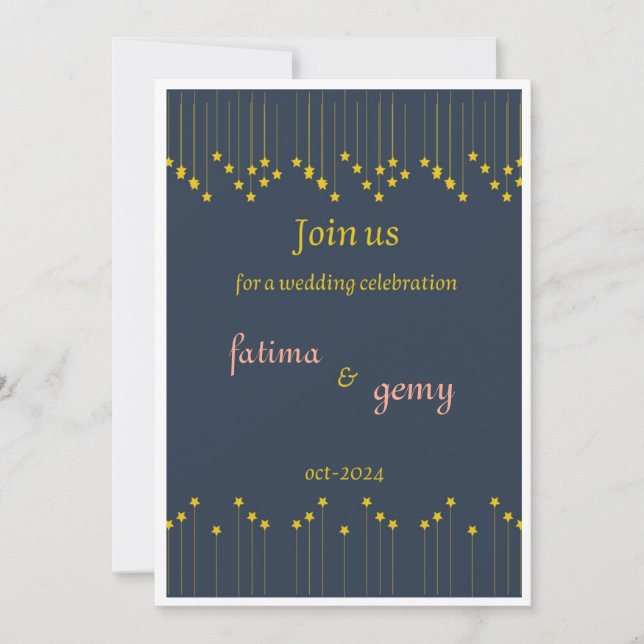 star wedding invitation (Front)
