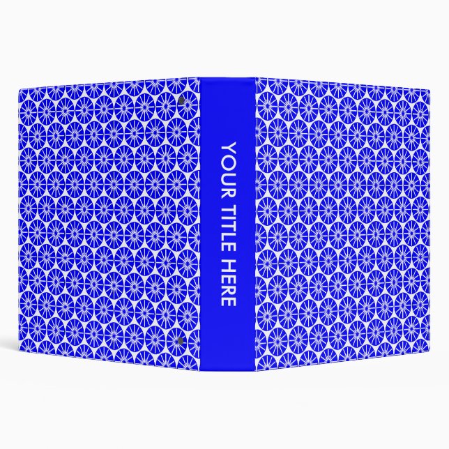 Star Wheel Pattern (1.5in) - Blue and White Binder (Background)