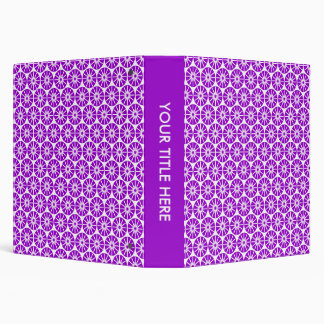 Star Wheel Pattern (1.5in) - Purple and White Binder