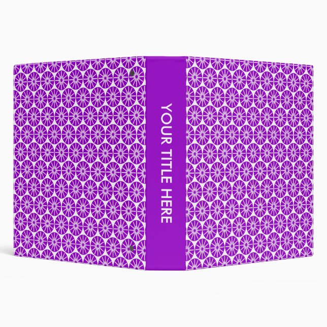 Star Wheel Pattern (1.5in) - Purple and White Binder (Background)