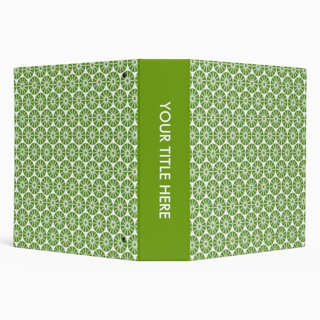 Star Wheel Pattern (2.0) - Avocado Green and White Binder (Background)