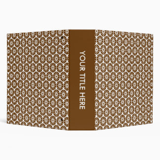 Star Wheel Pattern (2.0) - Brown and White Binder