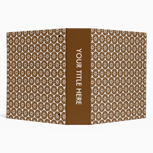 Star Wheel Pattern (2.0) - Brown and White Binder (Background)