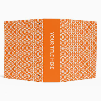 Star Wheel Pattern (2.0) - Orange and White Binder
