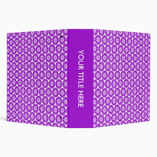 Star Wheel Pattern (2.0) - Purple and White Binder