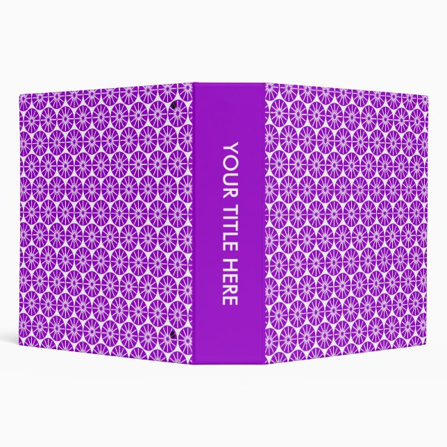 Star Wheel Pattern (2.0) - Purple and White Binder (Background)