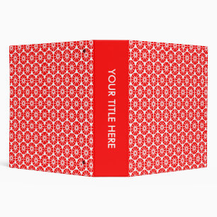 Star Wheel Pattern (2.0) - Red and White Binder