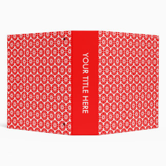 Star Wheel Pattern (2.0) - Red and White Binder