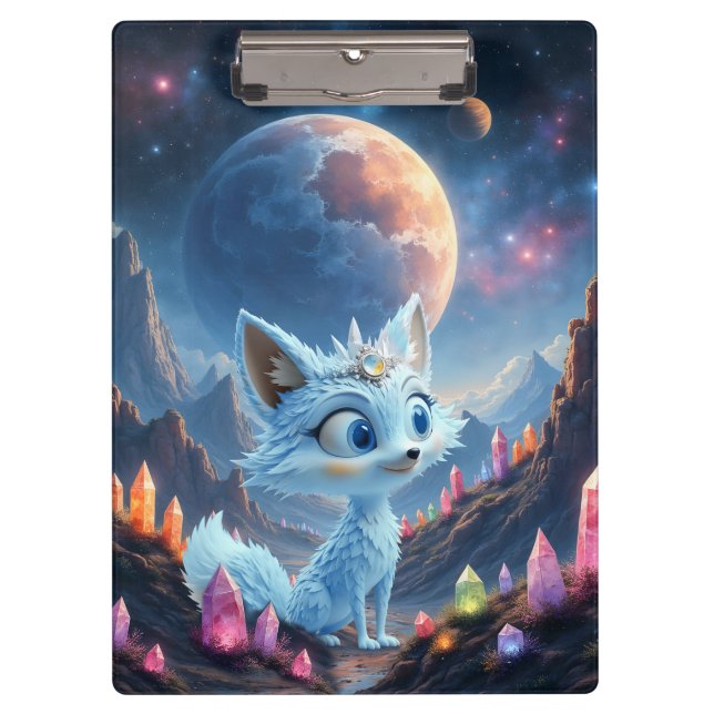 Star Whisper Fox – Keeper of Crystal Light.  Clipboard (Front)