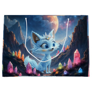Star Whisper Fox – Keeper of Crystal Light. Large Gift Bag