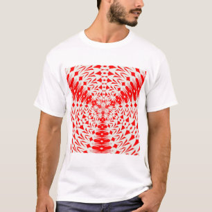 Star White And Red Goemetric Shape Kaleidoscope T-Shirt