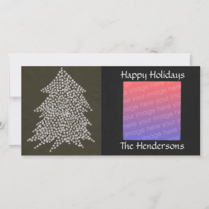 Star White Christmas Tree Personalized Photo Cards