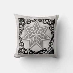 Star with elegant frame throw pillow