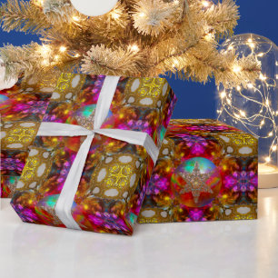 Star Wonder Christmas Elegant Designer  Wrapping Paper