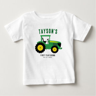 Star Your Tractor 1st Birthday Farm Theme Baby T-Shirt