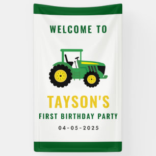 Star Your Tractor 1st Birthday   Farm Tractor Banner
