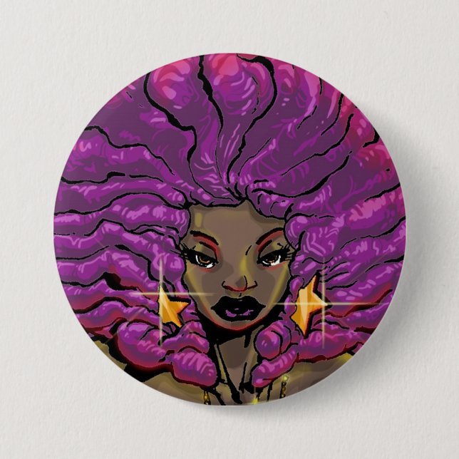 Stara Headshot 3 Inch Round Button (Front)