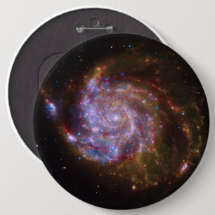 Starbirth in the Pinwheel: M101 Galaxy 6 Inch Round Button
