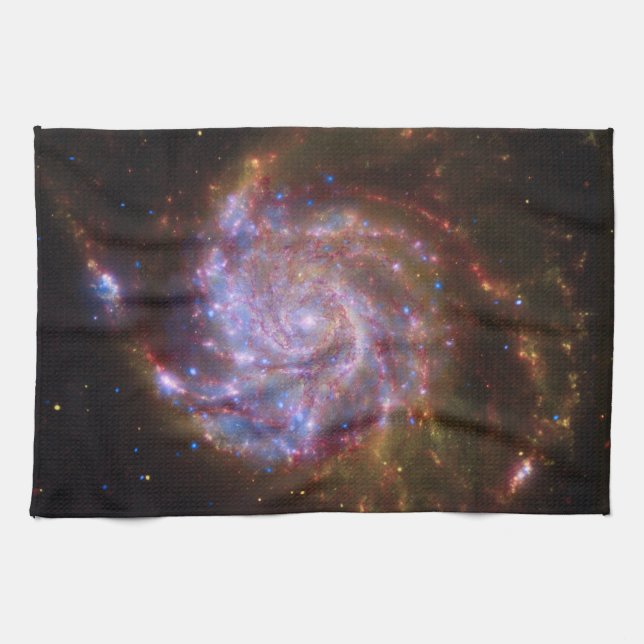 Starbirth in the Pinwheel:  M101 Galaxy Kitchen Towel (Horizontal)