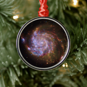Starbirth in the Pinwheel:  M101 Galaxy Metal Ornament
