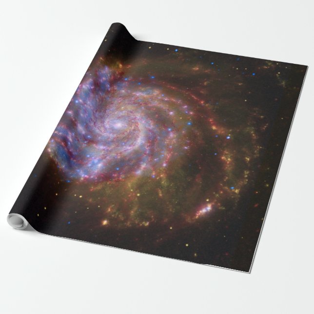 Starbirth in the Pinwheel:  M101 Galaxy Wrapping Paper (Unrolled)