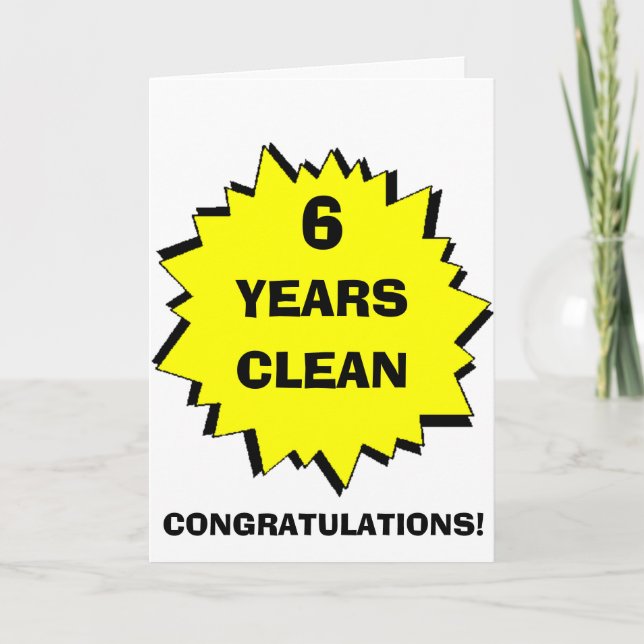 Starburst 6 Years clean Card (Front)