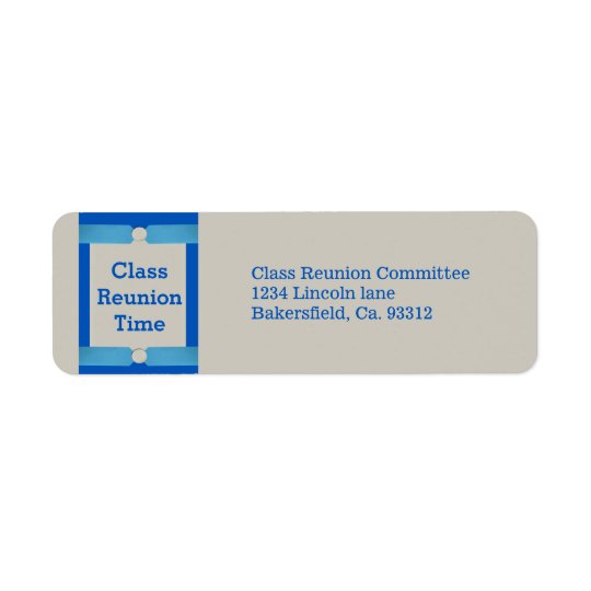 Starburst And Dots School Class Reunion Return Address Label