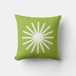 Starburst Black and White Throw Pillow
