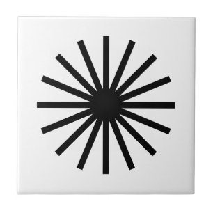 Starburst Black and White Tile