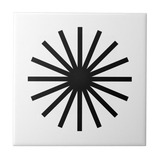 Starburst Black and White Tile (Front)