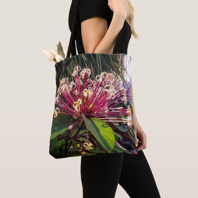 Starburst Clerodendrum Flowers Tote Bag (Close Up)