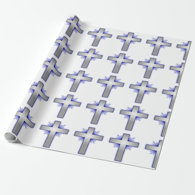 STARBURST CROSS WRAPPING PAPER (Unrolled)