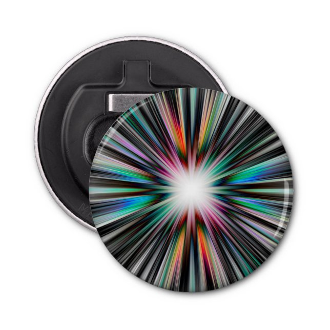 Starburst explosion pattern bottle opener (Front)