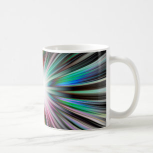 Starburst explosion pattern coffee mug