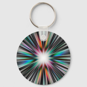 Starburst explosion pattern keychain