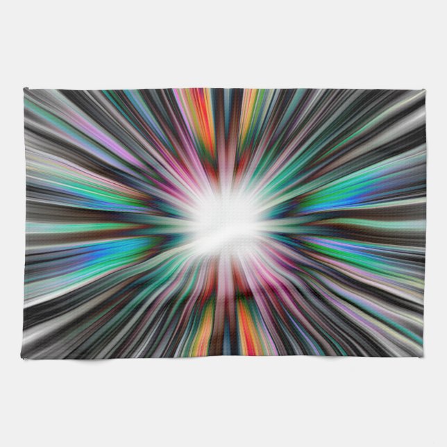 Starburst explosion pattern kitchen towel (Horizontal)