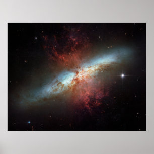 Starburst Galaxy M82 Poster