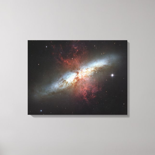 Starburst galaxy, Messier 82 Canvas Print (Front)